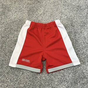 Kids Red and White Athletic Ohio State Shorts